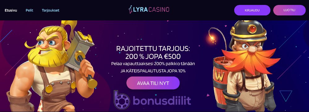 Lyra Casino bonus
