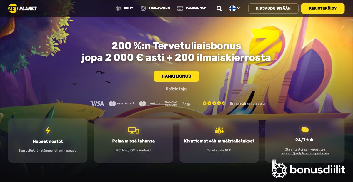 ZetPlanet casino bonus