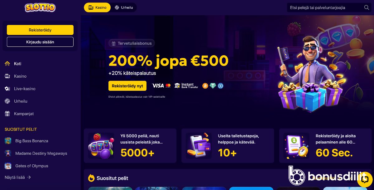 Slottio Casino bonus