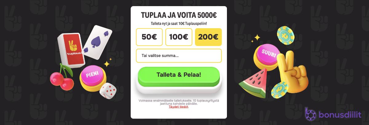 Tuplaus Kasino talletus