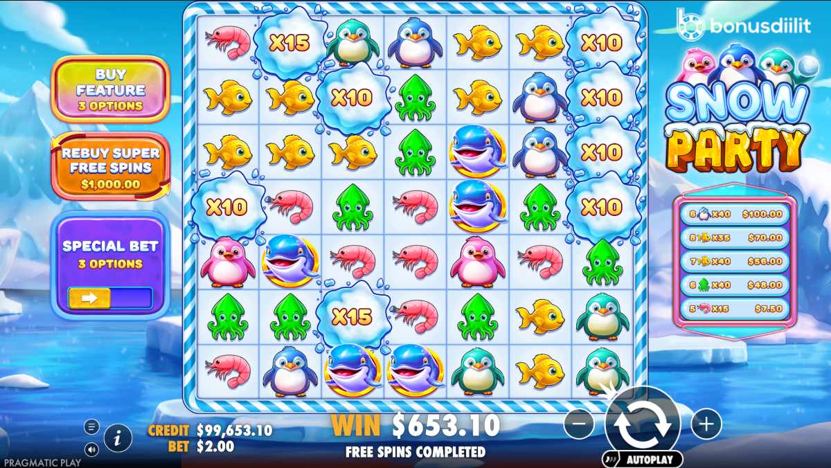 Snow Party bonusgame